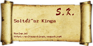 Soltész Kinga névjegykártya